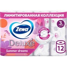Купить Бумага туалетная ZEWA Deluxe 3-слоя белая, 12шт в Ленте