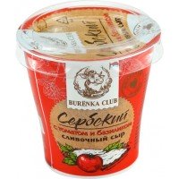 Сыр BURENKA CLUB Сливочный с томатом и базиликом 55%, без змж, 150г