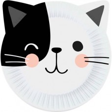Набор тарелок ND PLAY Кошки с ушками, бумажные, d=23cм, 6шт