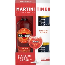 Промо-набор: Напиток виноградосодержащий MARTINI Fiero cладкий + Тоник SANPELLEGRINO, 2x0.33л