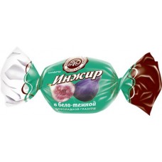 Конфеты МИКАЕЛЛО Инжир в бело-темной шоколадной глазури, весовые