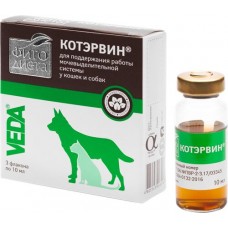 Добавка кормовая для кошек и собак VEDA Фитодиета Котэрвин, 3x10мл