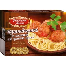 Фрикадельки РОССИЙСКАЯ КОРОНА со спагетти под красным соусом, 300г
