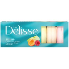 Купить Зефир DELISSE Ассорти с ароматом малины, абрикоса и яблока, 210г в Ленте