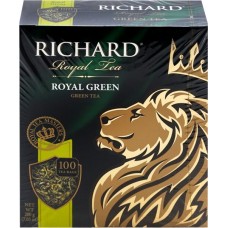 Чай зеленый RICHARD Royal Green Китайский байховый, 100пак