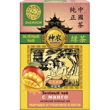 Чай зеленый SHENNUN с манго китайский, листовой, 100г