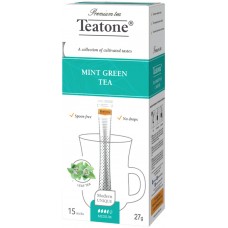 Чай зеленый TEATONE с ароматом мяты, 15пак