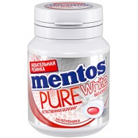 Жевательная резинка MENTOS Pure white со вкусом клубники, 54г