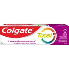 Зубная паста COLGATE Total 12 Профессиональная Здоровье десен с цинком и аргинином, с антибактериальной защитой всей полости рта в течение 12 часов, 75мл