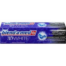Купить Зубная паста BLEND-A-MED 3D White Отбеливание и Глубокая чистка, с древесным углем, 100мл в Ленте