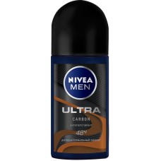Антиперспирант роликовый мужской NIVEA Ultra Carbon, 50мл, Германия, 50 мл