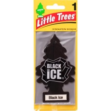 Ароматизатор автомобильный LITTLE TREES Черный лед/Кожа/Не курить Арт. 002980-1, США
