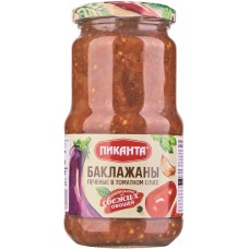 Баклажаны печеные ПИКАНТА в томатном соусе, 520г, Россия, 520 г