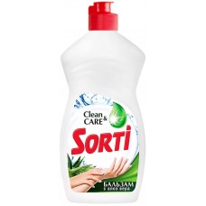 Купить Бальзам жидкий для мытья посуды SORTI с алоэ вера, 450г, Россия, 450 г в Ленте