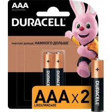 Батарейки щелочные Duracell АAА/LR03, 2шт, Бельгия, 2 шт