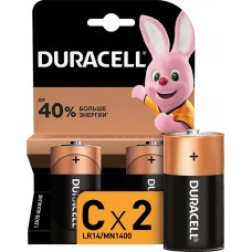 Батарейки щелочные Duracell C/LR14, 2шт, Бельгия, 2 шт