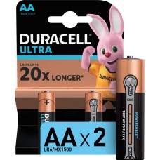 Батарейки щелочные Duracell Ultra АА/LR6, 2шт, Бельгия