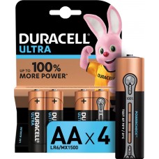 Батарейки щелочные Duracell Ultra АА/LR6, 4шт, Бельгия