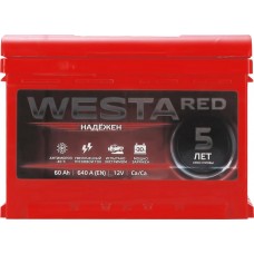 Батарея аккумуляторная WESTA RED 6ст-60 обратная полярность, Россия