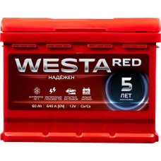 Батарея аккумуляторная WESTA RED 6ст-60 прямая полярность, Россия