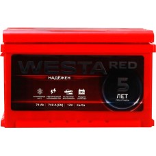 Батарея аккумуляторная WESTA RED 6ст-74 обратная полярность, Россия