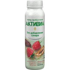 Купить Биойогурт питьевой ACTIVIA Яблоко, малина, финик, амарант 2%, без змж, 260г, Россия, 260 г в Ленте