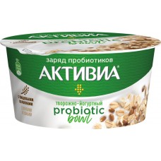Биопродукт творожно-йогуртный ACTIVIA Отруби, злаки 3,5%, без змж, 135г, Россия, 135 г