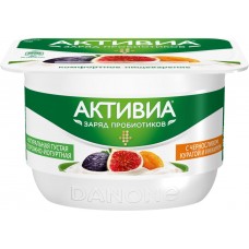 Купить Биопродукт творожно-йогуртный АКТИВИА Инжир, курага, чернослив 4,2%, без змж, 130г, Россия, 130 г в Ленте