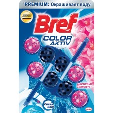 Блок для унитаза BREF Color Aktiv Цветочная Свежесть, 2x50г, Венгрия, 2 Х50Г