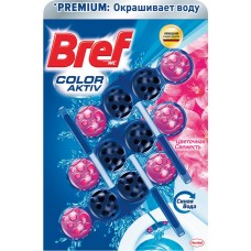 Блок для унитаза BREF Color Aktiv Цветочная Свежесть, 3x50г, Германия, 3 x50Г