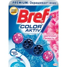 Блок для унитаза BREF Color Aktiv Цветочная Свежесть, 50г, Венгрия, 50 Г