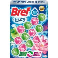 Блок для унитаза BREF Perfume Switch Цветущая яблоня, лотос, 3x50г, Германия, 3 x50Г