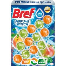 Блок для унитаза BREF Perfume Switch Сочный персик, яблоко, 3x50г, Германия, 3 x50Г