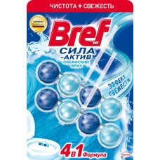 Купить Блок для унитаза BREF Сила-Актив Океанский бриз, 2x50г, Сербия/Черногор, 100 г в Ленте