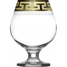Бокал для бренди Греческий узор золото стекло 385мл Арт. GE03-188ГФ, Россия, 385 мл