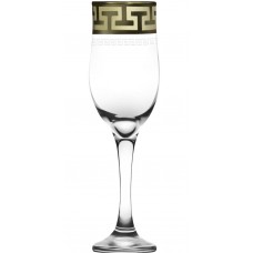Бокал для шампанского Греческий узор золото, стекло GE03-160-ГФ, Россия, 200 мл