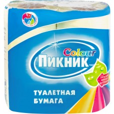 Бумага туалетная ПИКНИК Color 2 слоя, 4шт, Россия, 4 шт
