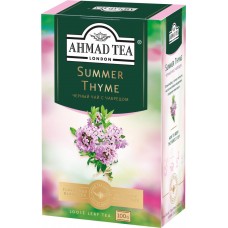 Чай черный AHMAD TEA Summer Thyme с чабрецом байховый листовой, 100г, Россия, 100 г