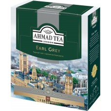 Чай черный AHMAD TEA Tea Earl Grey с бергамотом байховый, 100пак, Россия, 100 пак
