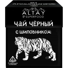 Чай черный ALTAY SUPERFOOD С шиповником к/уп, Россия, 15 пир