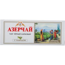 Чай черный AZERCAY Байховый высшего сорта с чабрецом к/уп, Россия, 100 пак
