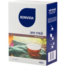 Чай черный BONVIDA Эрл Грей с ароматом бергамота листовой, 20пак, Россия, 20 пак
