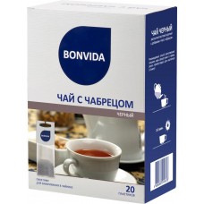 Чай черный BONVIDA с чабрецом листовой, 20пак, Россия, 20 пак