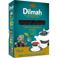 Чай черный DILMAH Цейлонский листовой, 250г, Шри-Ланка, 250 г