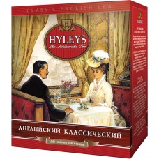 Чай черный HYLEYS Английский Классический к/уп, Россия, 100 пак