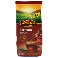 Чай черный ЛИСМА Крепкий индийский байховый, 300г, Россия, 300 г