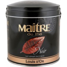 Чай черный MAITRE DE THE Louis D´Or байховый листовой, ж/б, 150г, Россия, 150 г