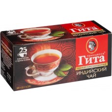 Чай черный ПРИНЦЕССА ГИТА Индийский, 25пак, Россия, 25 пак