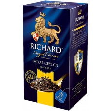 Чай черный RICHARD Royal Ceylon Цейлонский байховый, 25пак, Россия, 25 саш