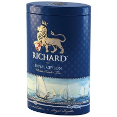 Купить Чай черный RICHARD Royal Ceylon Цейлонский листовой, ж/б, 80г, Россия, 80 г в Ленте